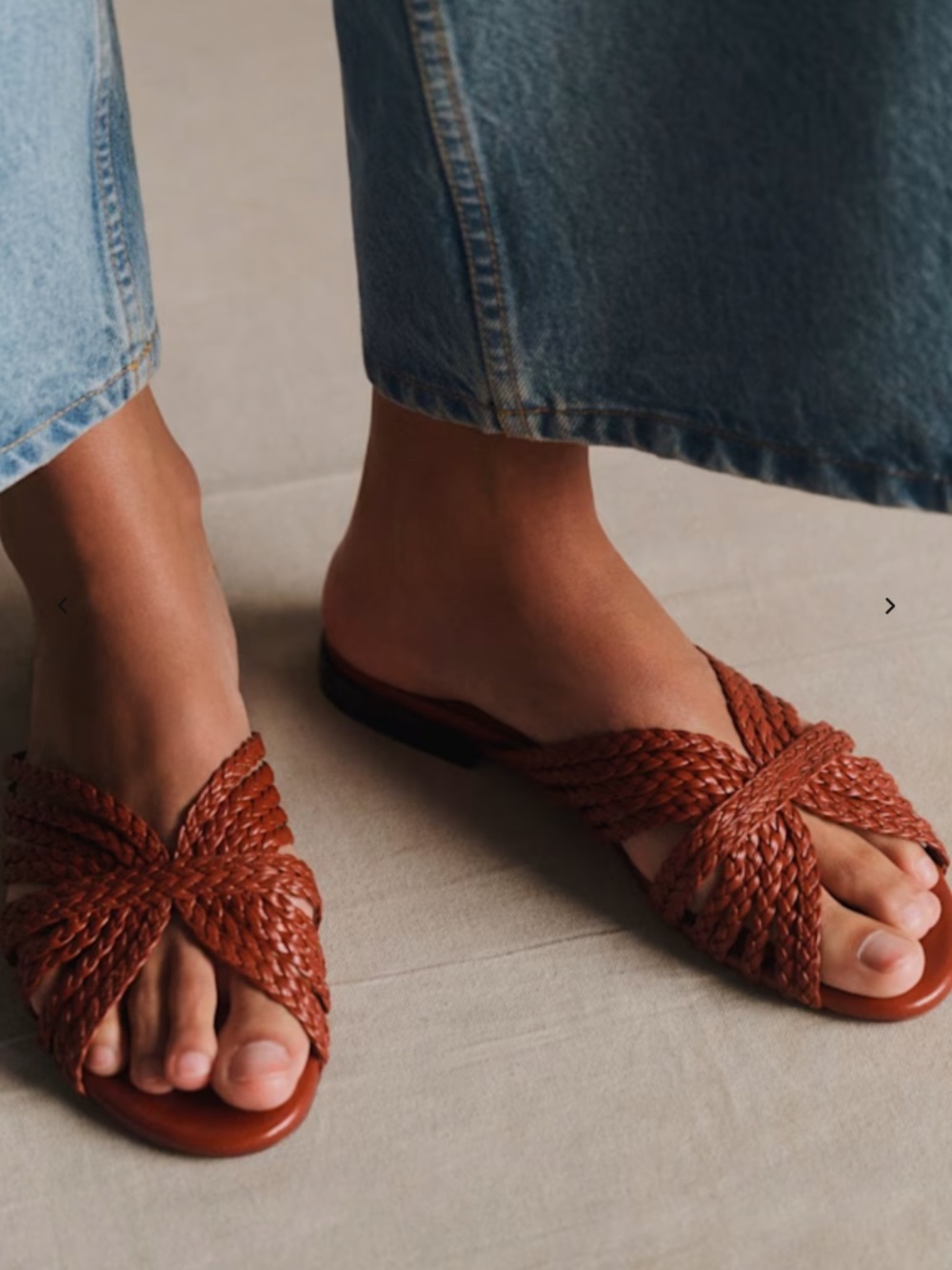 Sezane Low Paola Mules Mahogany Smooth Braided - Size US 8 - Picture 2 of 7
